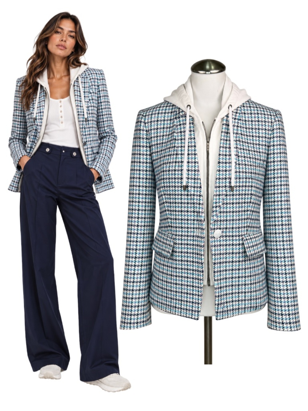 $650 Veronica Beard Farley Dickey Blazer Turquoise Multi Linen Size 6